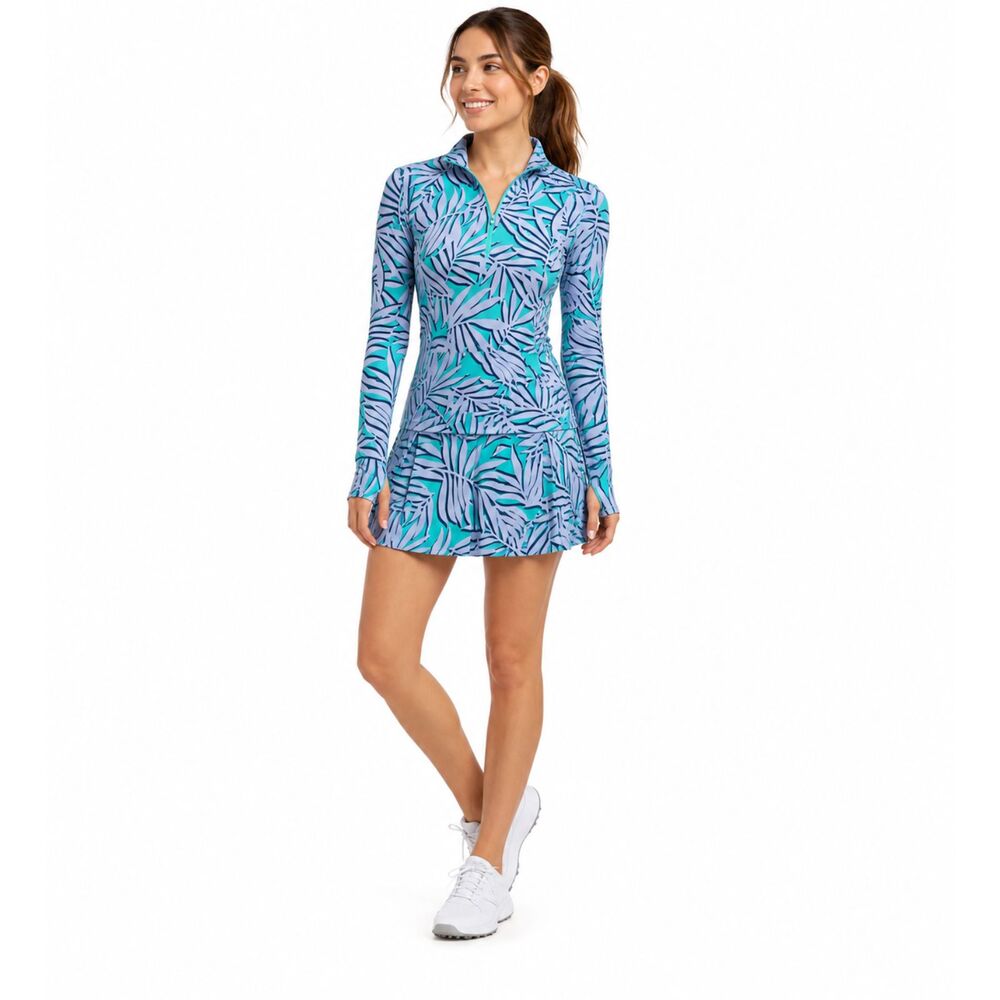 Tommy Bahama - Golf Qtr Zip Pullover & Pleated Skort Activewear Set - Size Small